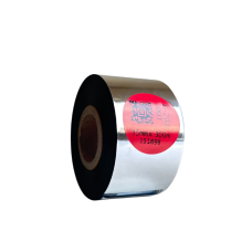 Cinta de transferencia térmica E-202 de resina-cera premium para algodón, 35 mm x 300 m, OUT.