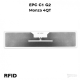 Etiqueta RFID autoadhesiva de película para cristales, 96 x 22, EPC C1 G2, Monza 4QT