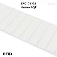 Etiqueta RFID autoadhesiva de película para cristales, 96 x 22, EPC C1 G2, Monza 4QT