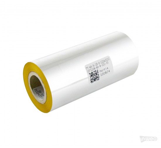 Cinta de transferencia térmica amarilla de cera 110 mm x 150 m OUT Cinta de transferencia térmica amarilla de cera 110 mm x 150 m OUT