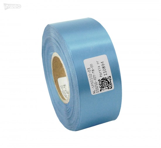 Cinta de satén azul cielo premium 35 mm x 50 m