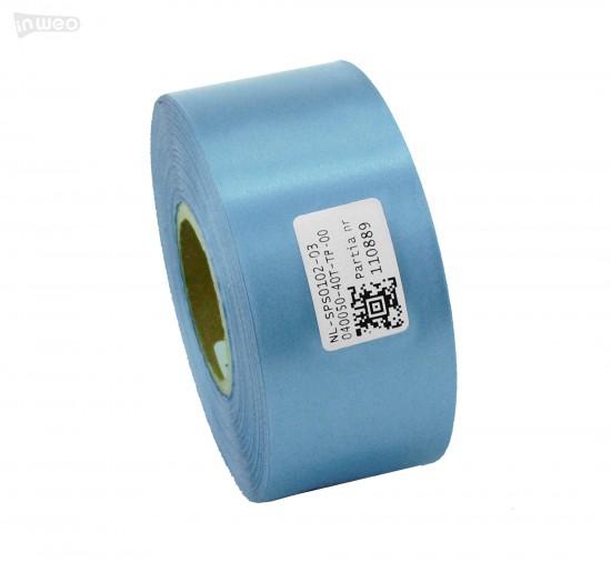 Cinta de satén azul cielo Premium 40 mm x 50 m