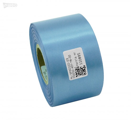 Cinta de satén azul cielo premium 50 mm x 50 m