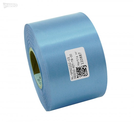 Cinta de satén azul cielo Premium 60 mm x 50 m