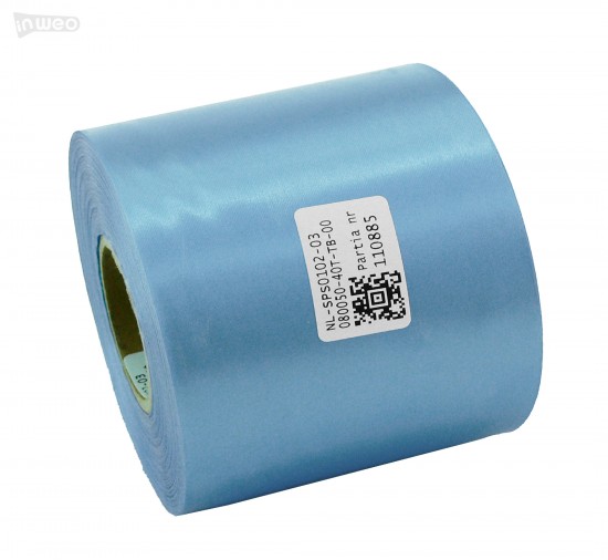 Cinta de satén azul cielo Premium 80 mm x 50 m