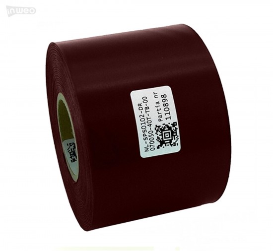 Cinta de satén burdeos Premium 70 mm x 50 m