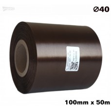 Cinta de satén premium marrón, 100mm x 50m