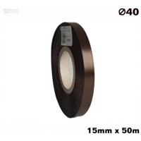 Cinta de satén marrón premium, 15mm x 50m