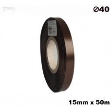 Cinta de satén marrón premium, 15mm x 50m