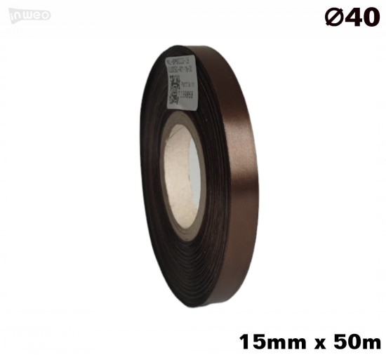 Cinta de satén marrón premium, 15mm x 50m Cinta de satén marrón premium, 15mm x 50m