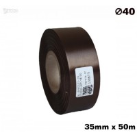 Cinta de satén marrón premium, 35mm x 50m