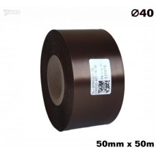 Cinta de satén marrón premium, 50 mm x 50 m