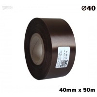 Cinta de satén marrón premium, 40 mm x 50 m