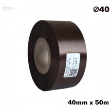 Cinta de satén marrón premium, 40 mm x 50 m