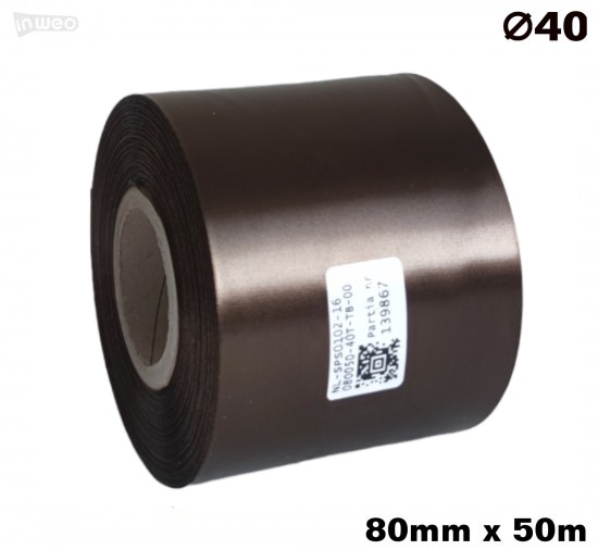 Cinta de satén premium marrón, 80 mm x 50 m Cinta de satén premium marrón, 80 mm x 50 m