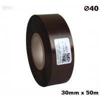 Cinta de satén marrón premium, 30 mm x 50 m