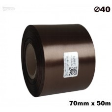 Cinta de satén marrón Premium, 70mm x 50m
