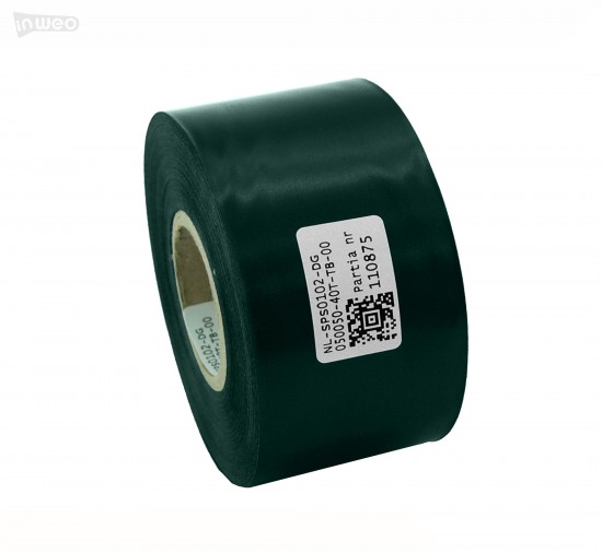 Cinta de satén verde oscuro Premium 50 mm x 50 m