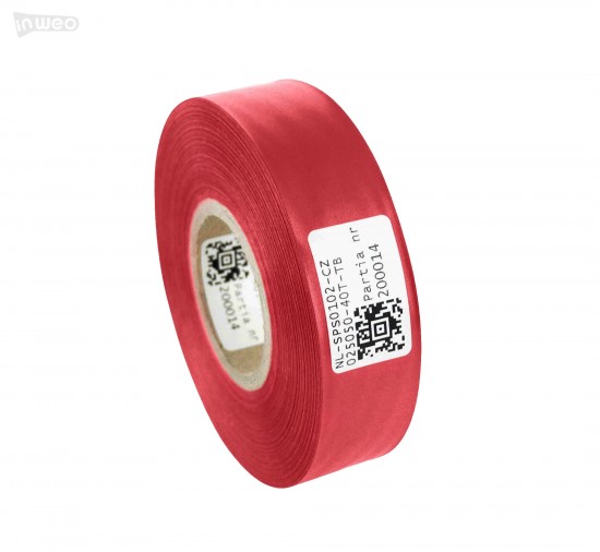 Cinta de satén roja Premium 25 mm x 50 m