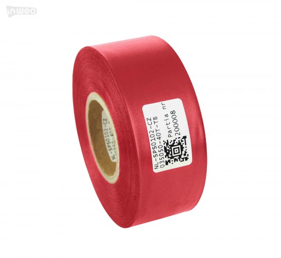 Cinta de satén roja Premium 35 mm x 50 m