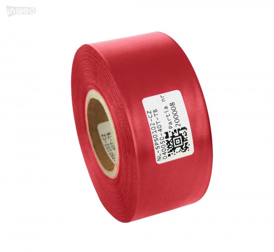 Cinta de satén roja premium 40 mm x 50 m