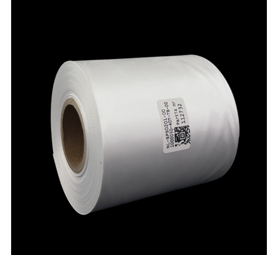 Cinta de satén blanca premium doble cara 100 mm x 50 m