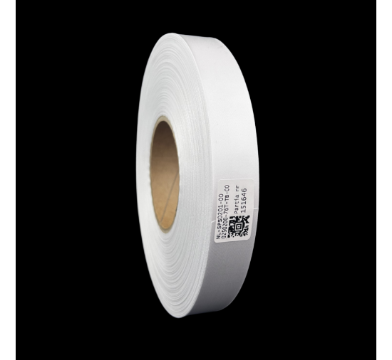 Cinta de satén blanca premium doble cara 25 mm x 200 m