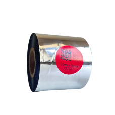 Cinta de transferencia térmica E-202 de resina-cera premium para algodón, 55 mm x 300 m, OUT.