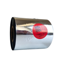 Cinta de transferencia térmica E-202 de resina-cera premium para algodón, 70 mm x 300 m, OUT.