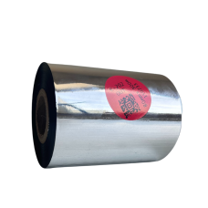 Cinta de transferencia térmica E-202 de resina-cera premium para algodón, 80 mm x 300 m, versión OUT.