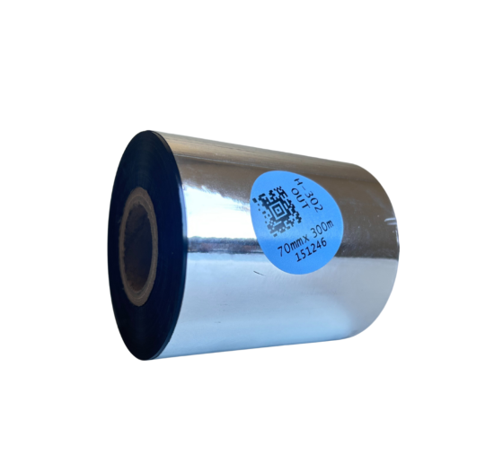Cinta de transferencia térmica de resina premium H-302, 70 mm x 300 m, para exterior.