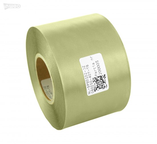 Cinta de satén premium verde claro 60 mm x 50 m