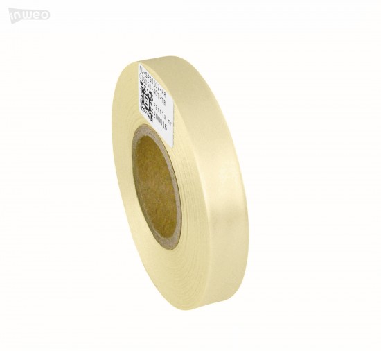 Cinta de satén premium color crema 15 mm x 50 m