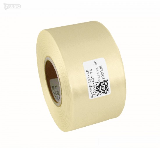 Cinta de satén premium color crema 50 mm x 50 m