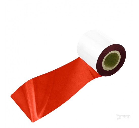 Cinta térmica de transferencia de resina metálica roja para textiles 55x150 OUT