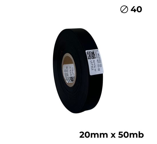 Poliuretano doble cara negro mate 20mm x 50m premium