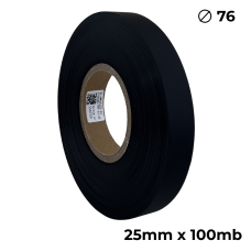 Poliuretano doble cara negro mate 25mm x 100m premium