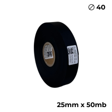 Poliuretano de doble cara negro mate 25mm x 50m premium