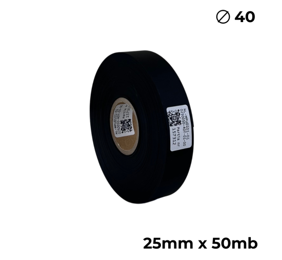 Poliuretano de doble cara negro mate 25mm x 50m premium
