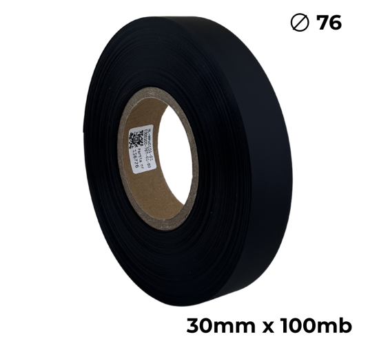 Poliuretano de doble cara negro mate 30mm x 100m premium