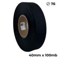 Poliuretano de doble cara negro mate 40mm x 100m premium