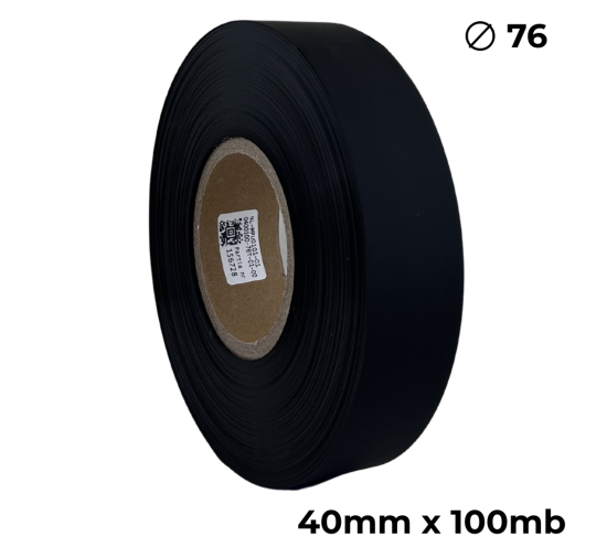 Poliuretano de doble cara negro mate 40mm x 100m premium