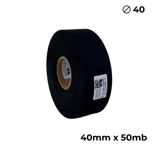 Poliuretano de doble cara negro mate 40mm x 50m premium