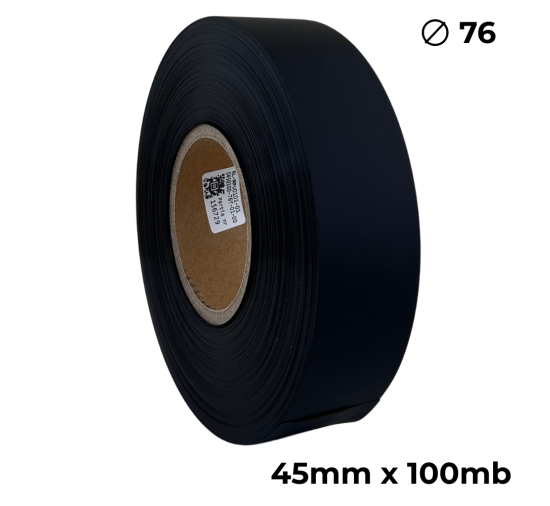 Poliuretano de doble cara negro mate 45mm x 100m premium