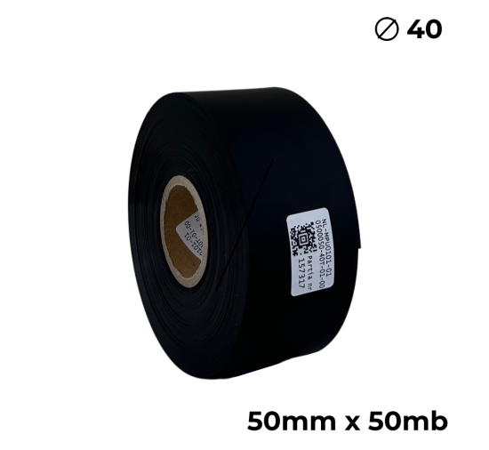 Poliuretano doble cara negro mate 50mm x 50m premium