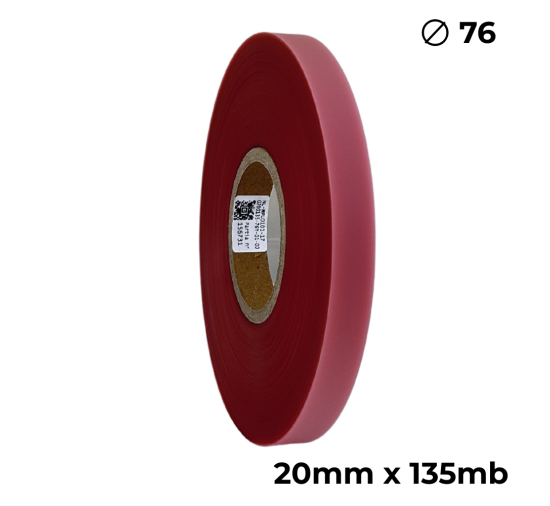 Poliuretano doble cara transparente rosa 20mm x 135m premium