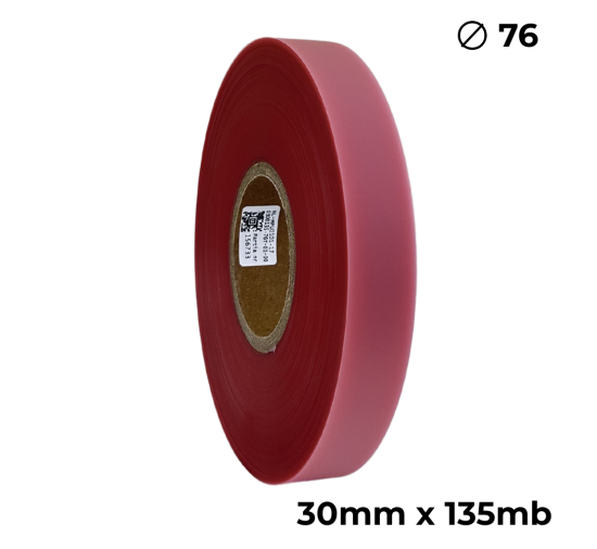 Poliuretano doble cara transparente rosa 30mm x 135m premium