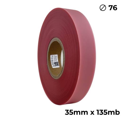 Poliuretano doble cara transparente rosa 35mm x 135m premium