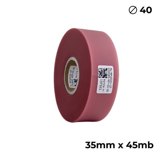 Poliuretano doble cara transparente rosa 35mm x 45m premium