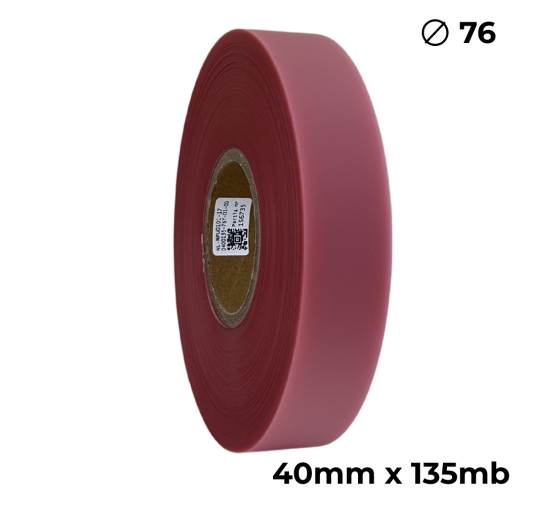 Poliuretano doble cara transparente rosa 40mm x 135m premium
